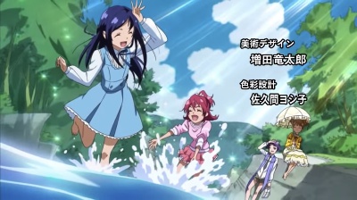 菱川六花、OPの雪遊びのカット